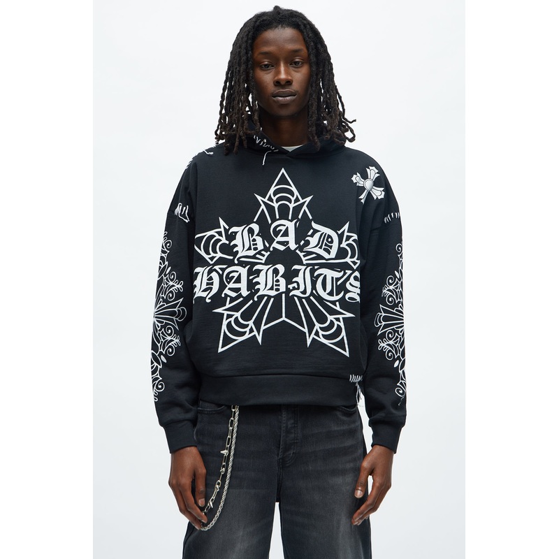 Loyalty Royalty Oversized Hoodie – Black