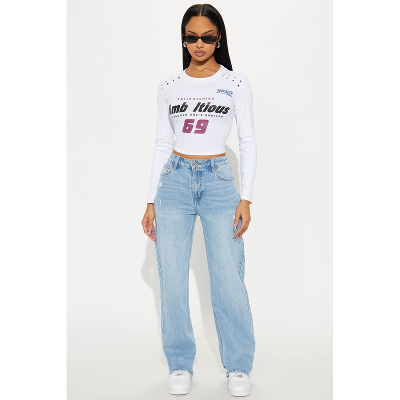 90s Classic Vintage Straight Leg Jeans – Light Wash