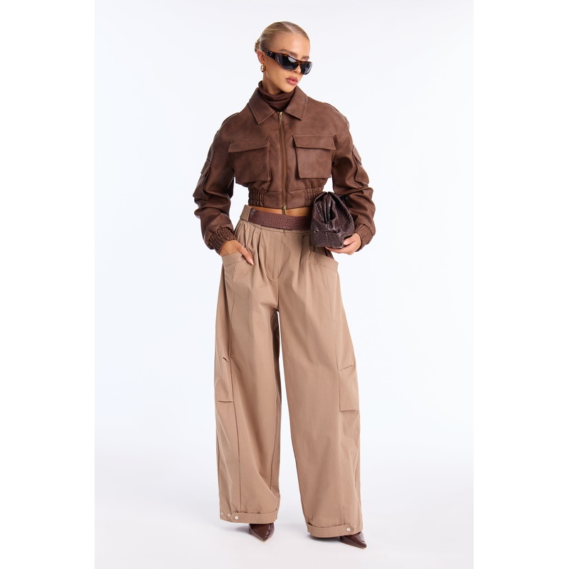Better Days Barrel Leg Pants 33 – Mocha