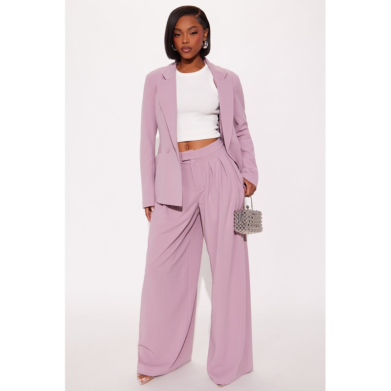 Charlie Wide Leg Trouser 33 – Violet