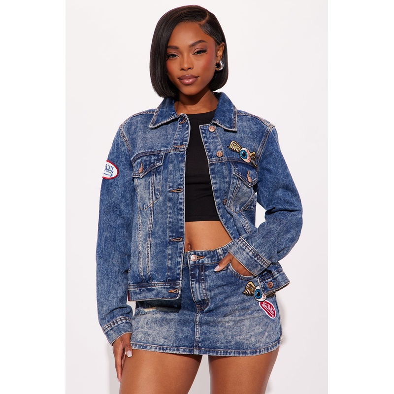 Von Dutch Angel Eyes Denim Jacket – Vintage Wash