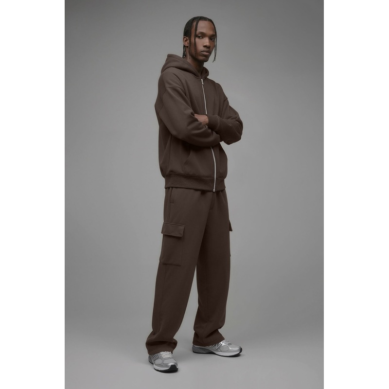 410 Baggy Cargo Sweatpants – Brown