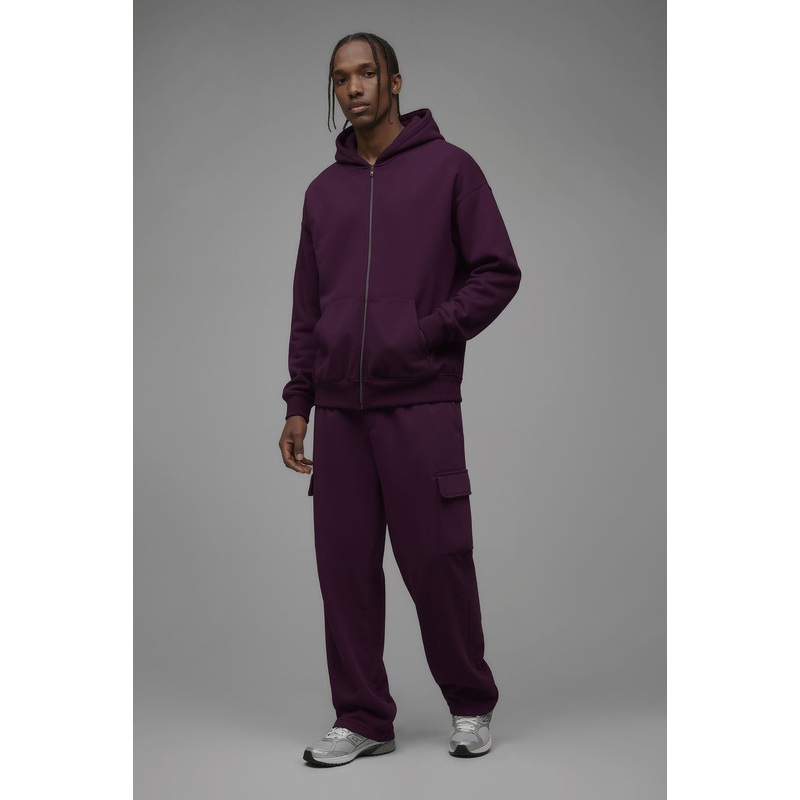 410 Baggy Cargo Sweatpants – Plum