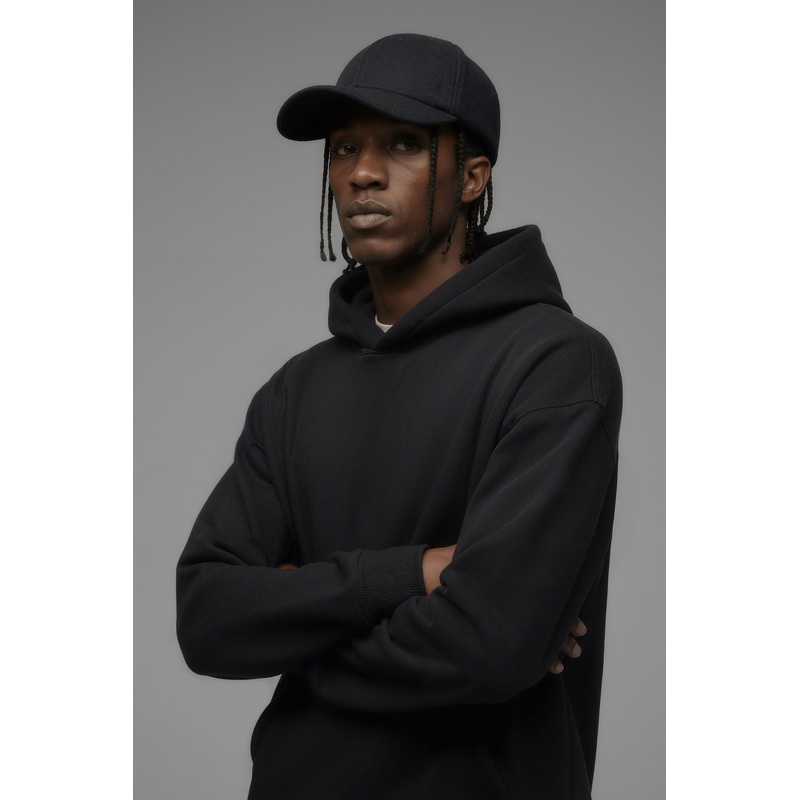 410 Fleece 6 Panel Baseball Hat – Black