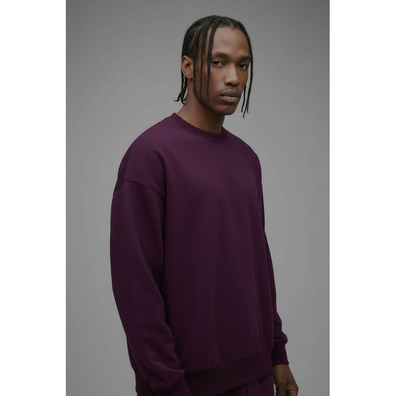 410 Oversized Crewneck – Plum