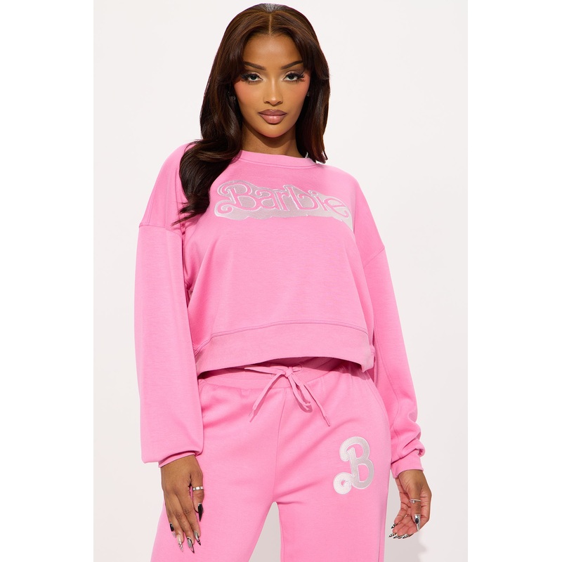 Barbie Logo Scuba Sweatshirt – Pink
