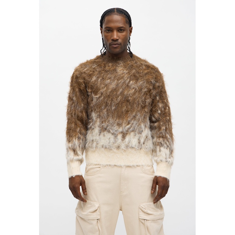 Relaxed Aura Loom Sweater – Brown