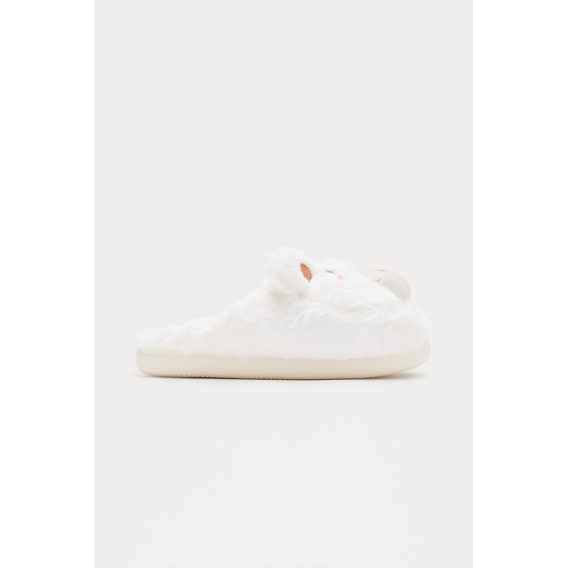 Buttercup Bear Slippers – Ivory