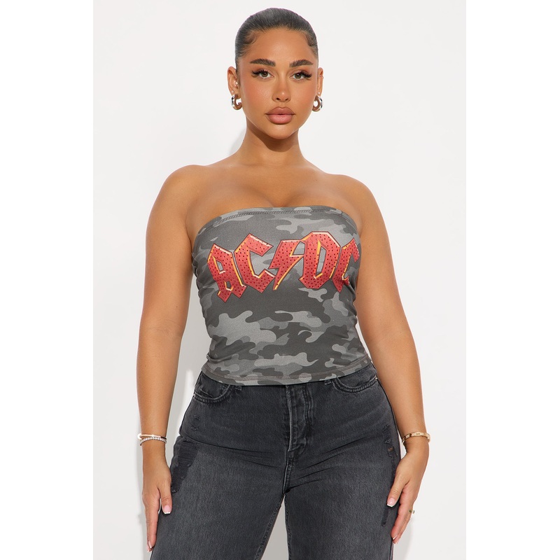 ACDC Fade To Rock Tube Top – Black/combo