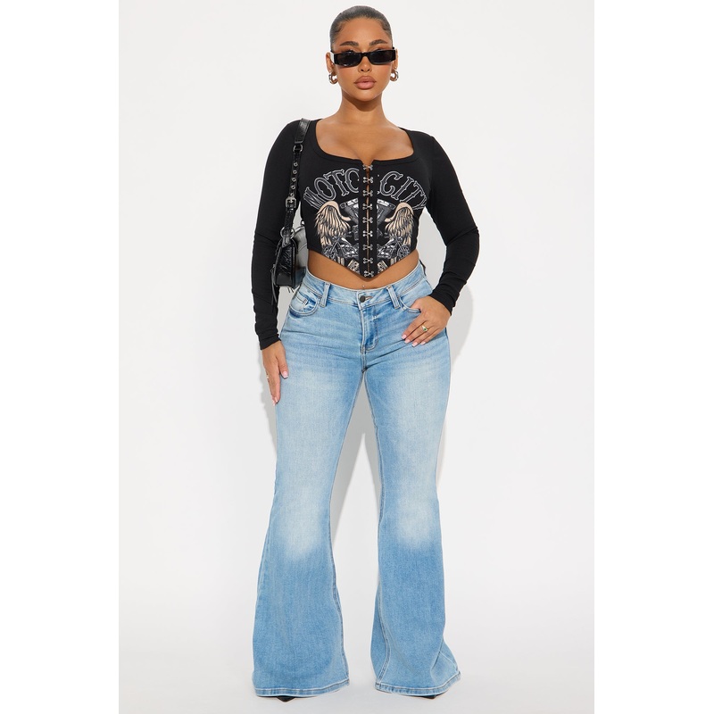 Saturday Super Flare Jeans – Light Wash