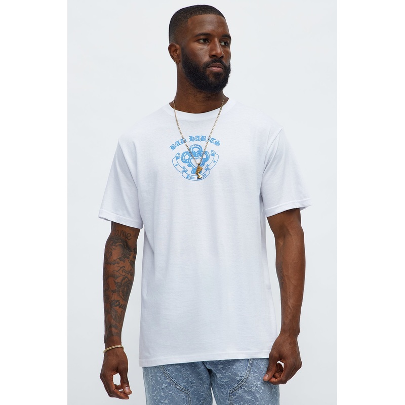 Bad Habits Crest Short Sleeve Tee – White