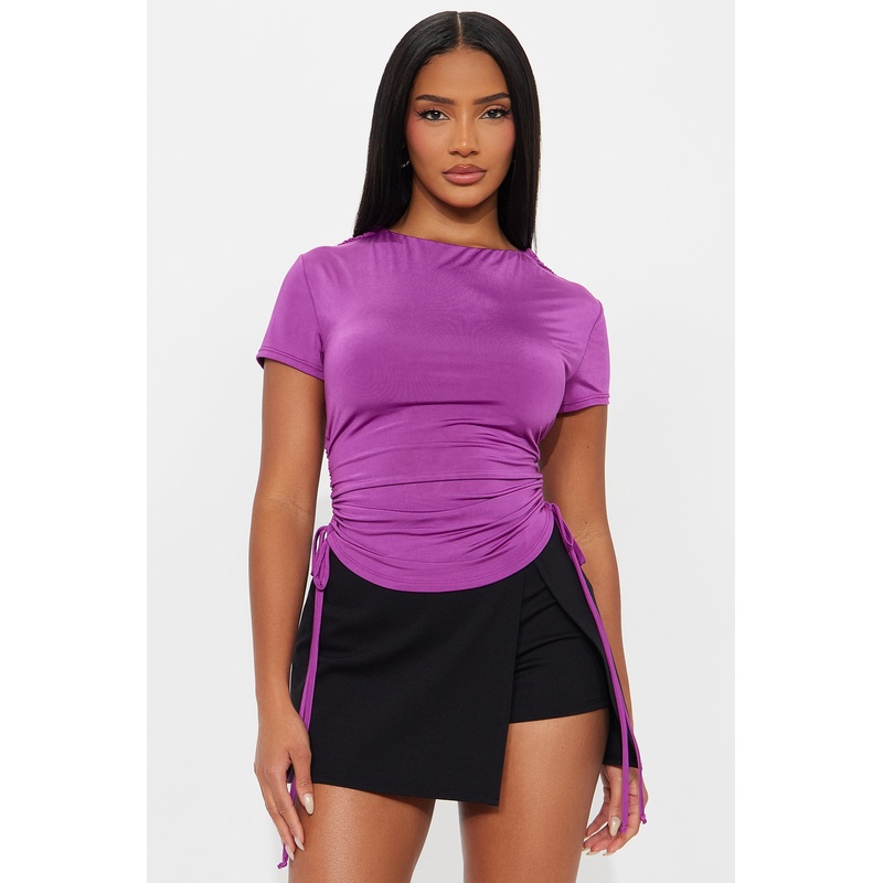 Callie Cowl Back Top – Magenta