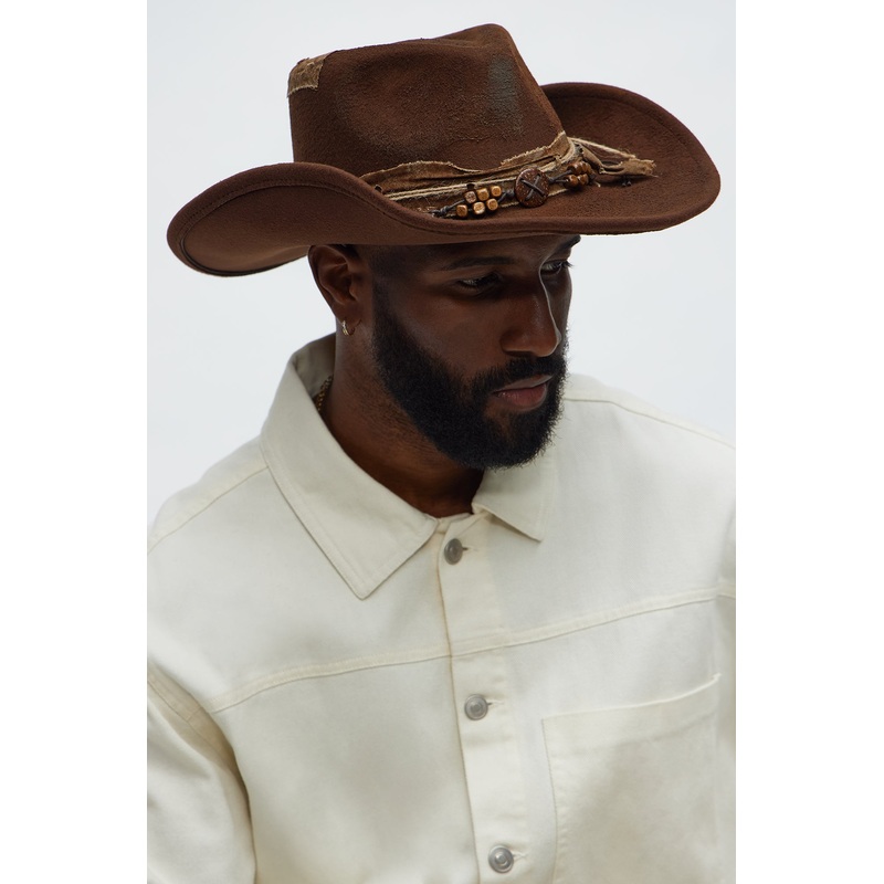 Coyote West Novelty Cowboy Hat  – Brown