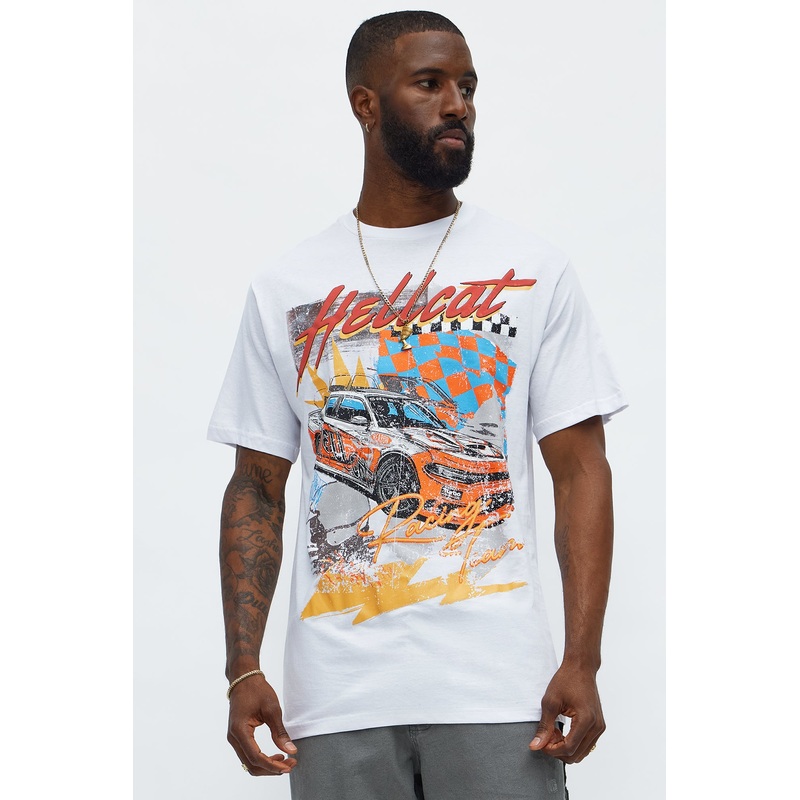 Dodge Hellcat Racing Short Sleeve Tee – White