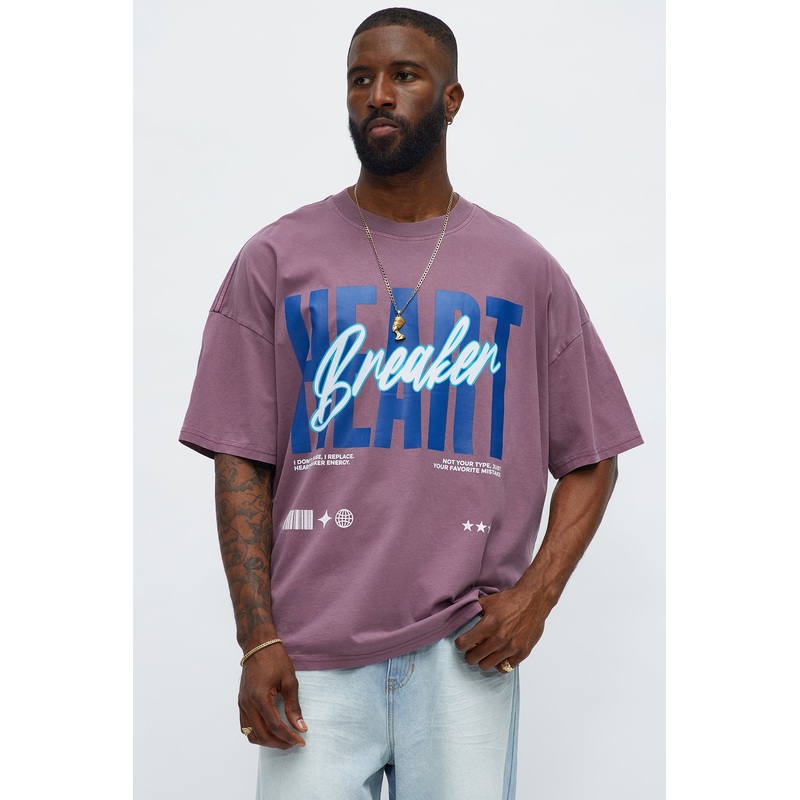 Heartbreaker University Boxy Short Sleeve Tee – Purple