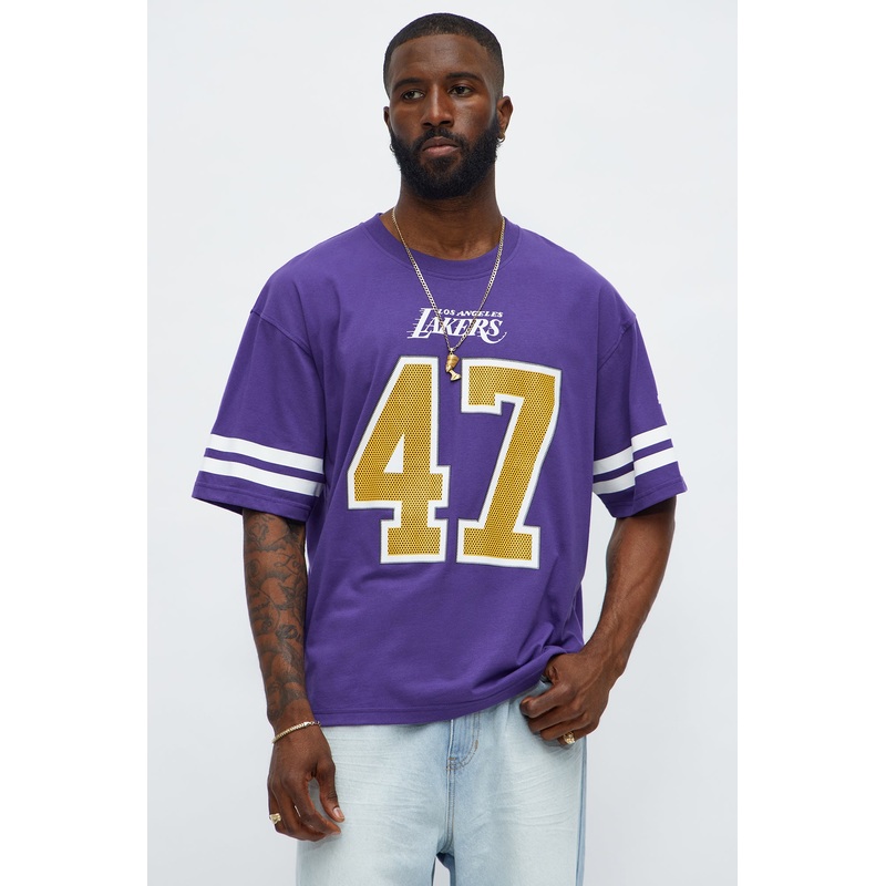 Lakers Boxy Number Tee – Purple