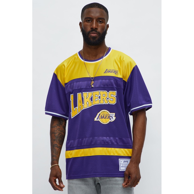 Lakers Regular Fit Basketball Tee – Purple