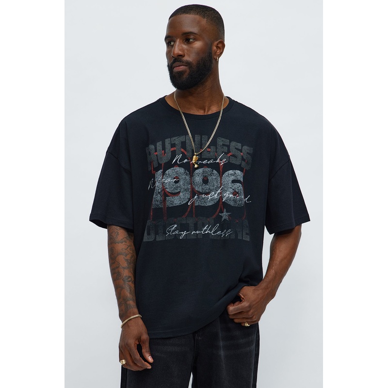 Ruthless Discipline Boxy Short Sleeve Tee – Black