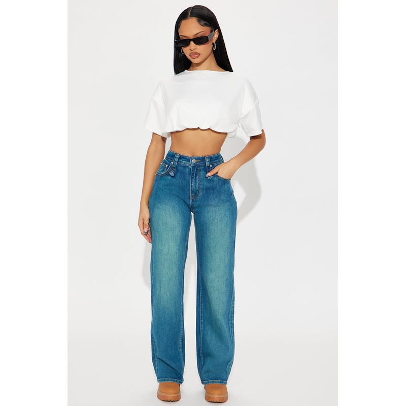 All The Time Tinted Straight Leg Jeans – Medium Wash