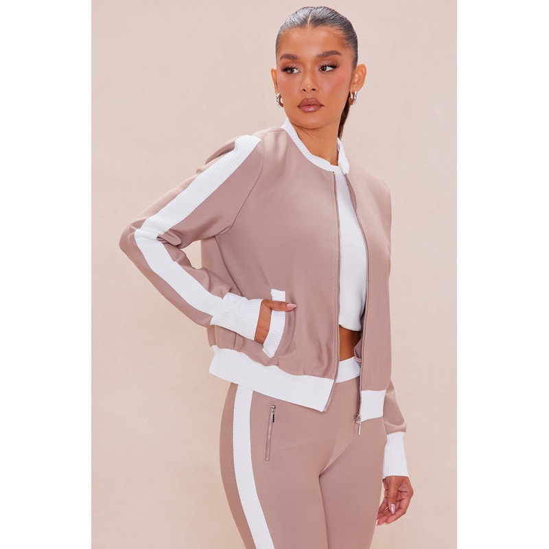 Blair Bandage Jacket – Taupe/combo