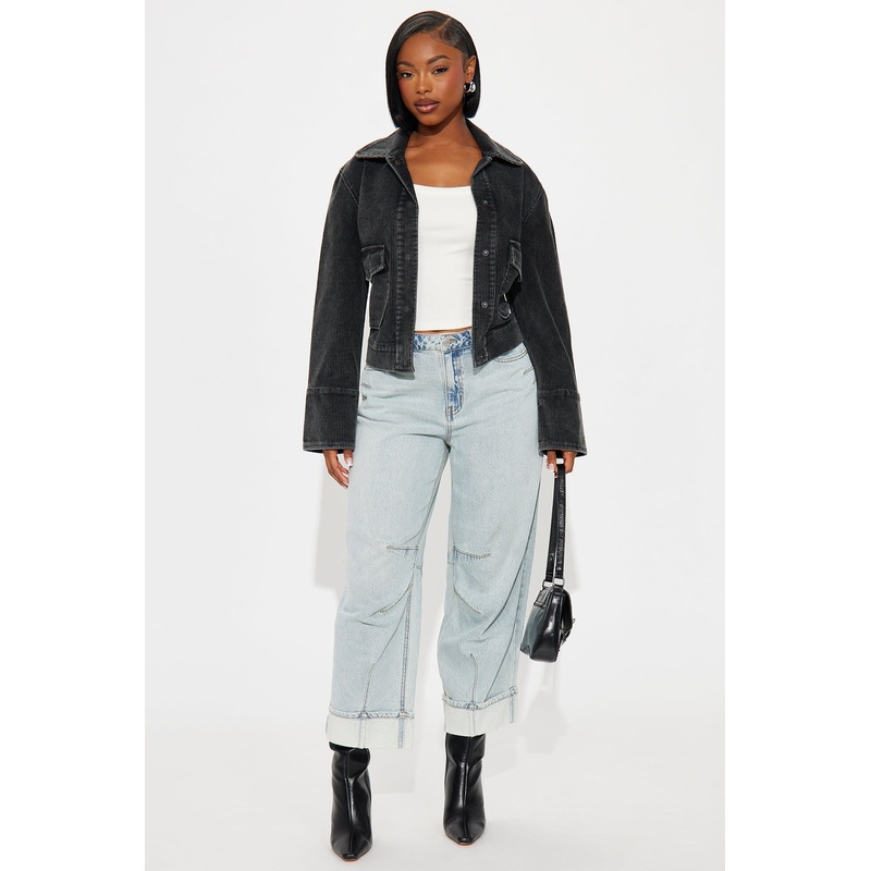 Brooklyn Barrel Leg Jeans – Light Wash