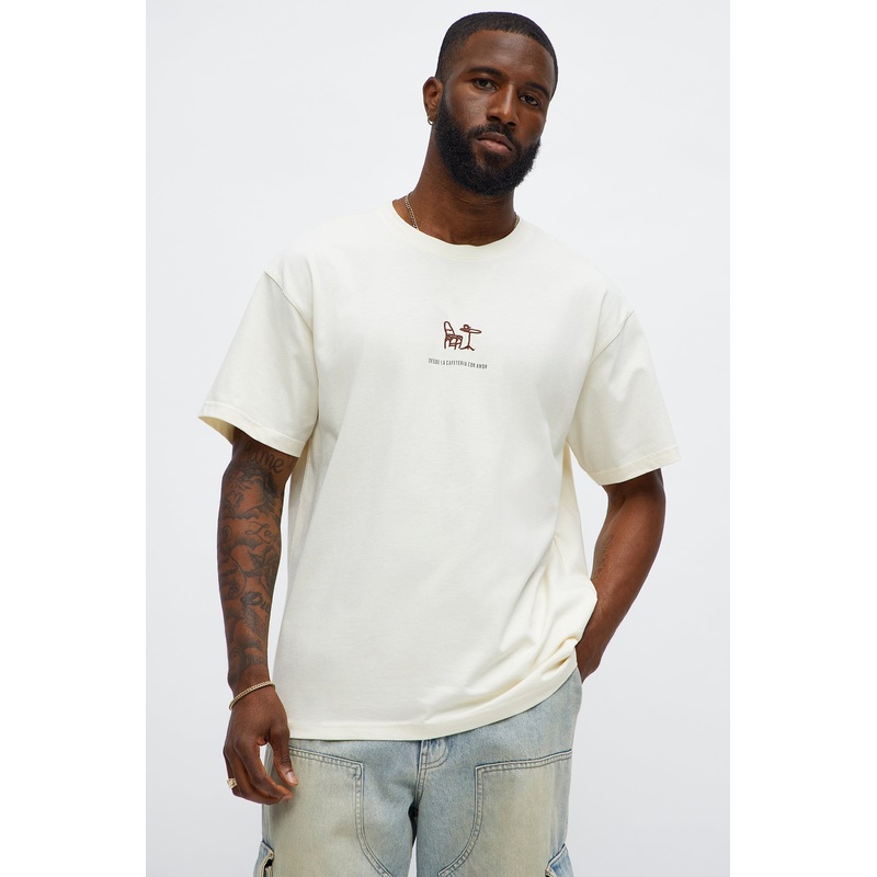 Fresh Coffee Short Sleeve Tee – Cream