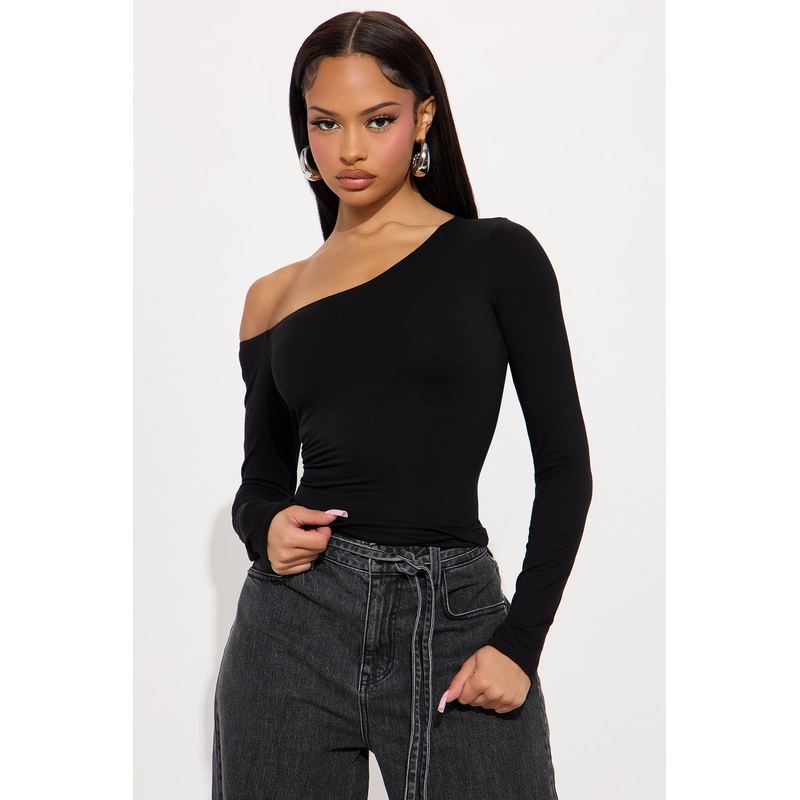 Hold Me Tighter Lace Up Top – Black