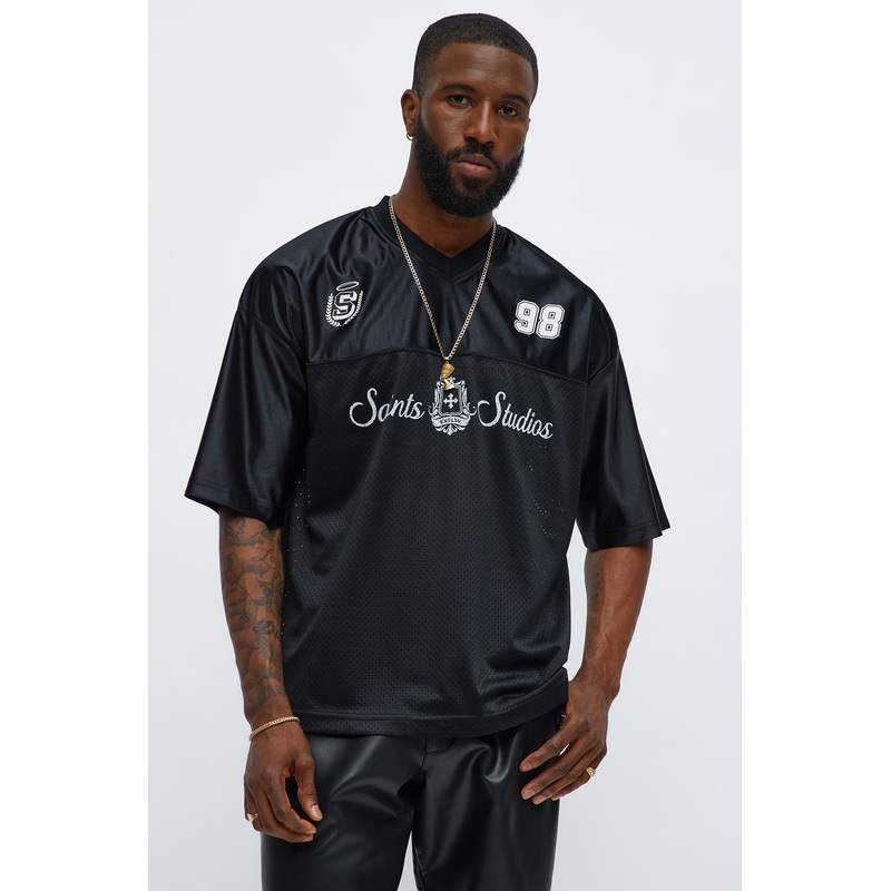 Saints Studios Short Sleeve Soccer Jersey – Black/combo