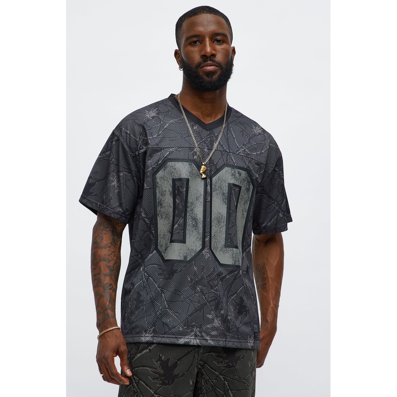 Short Sleeve Camo Jersey – Black
