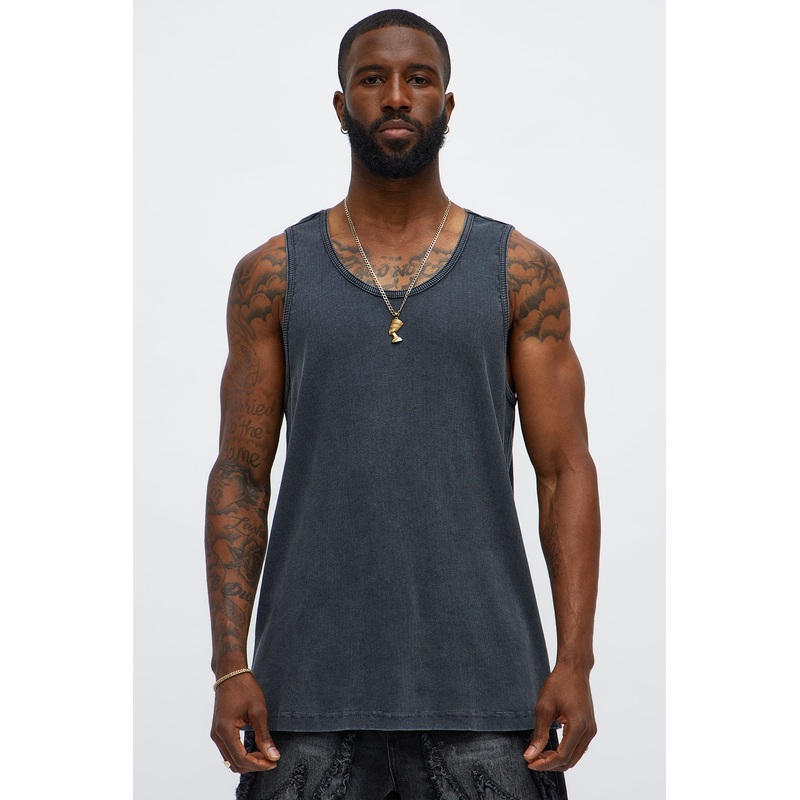 Slim Fit Dark Days Tank top – Black