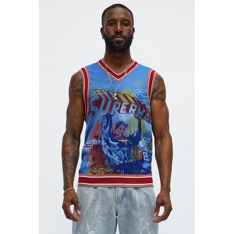 Superman Pullover Sweater Vest – Multi Color