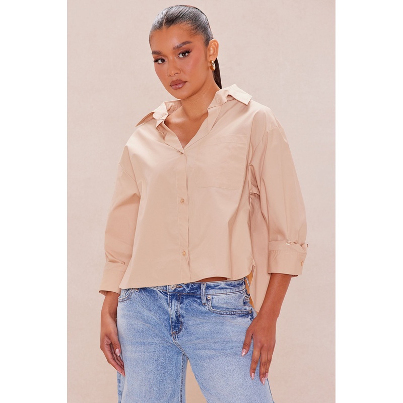 Talia Button Up Shirt – Khaki