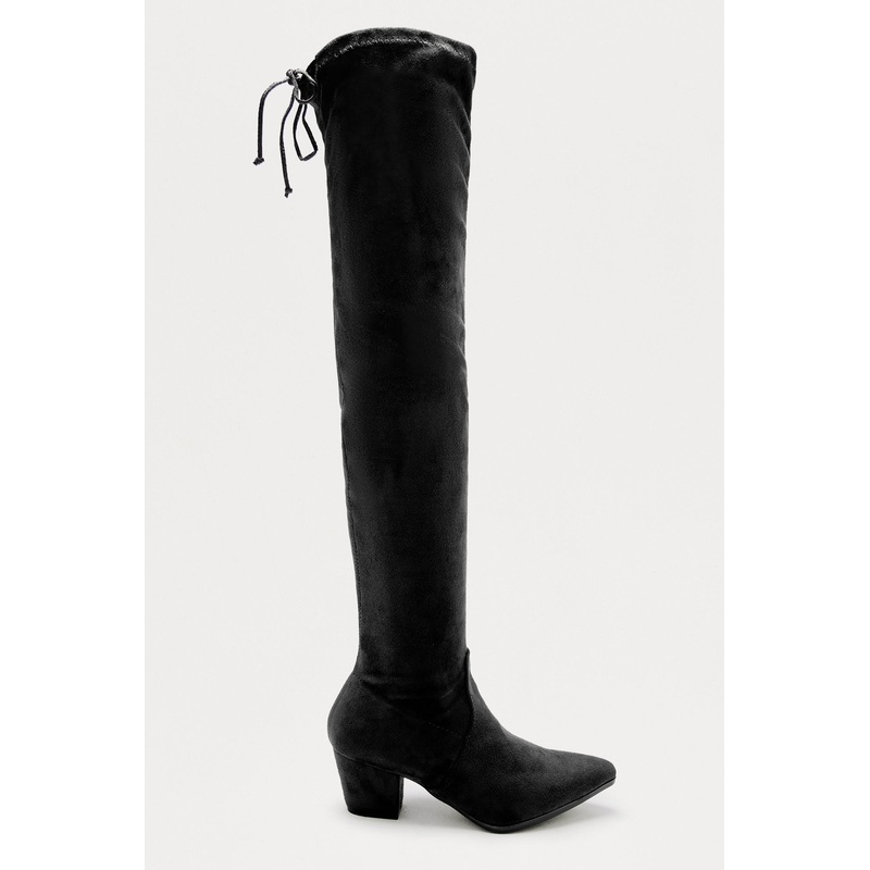 Valin Thigh High Boots – Black