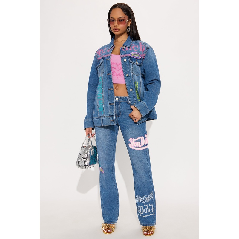 Von Dutch Originals Straight Leg Jeans – Medium Wash