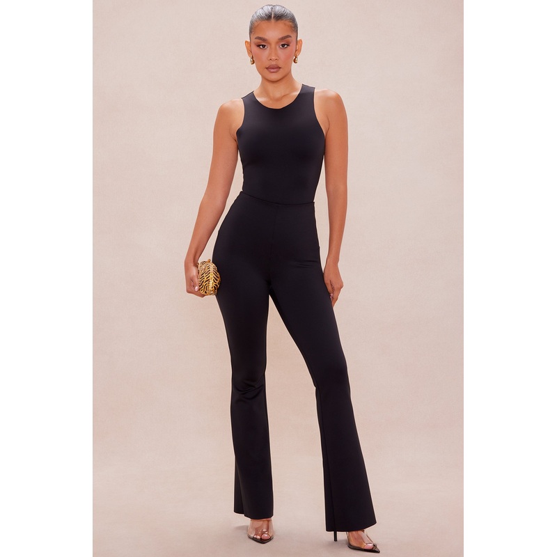 Zuri Flare Scuba Pant – Black