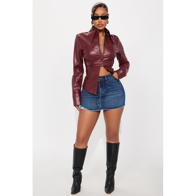 Raven Denim Mini Skirt – Dark Wash