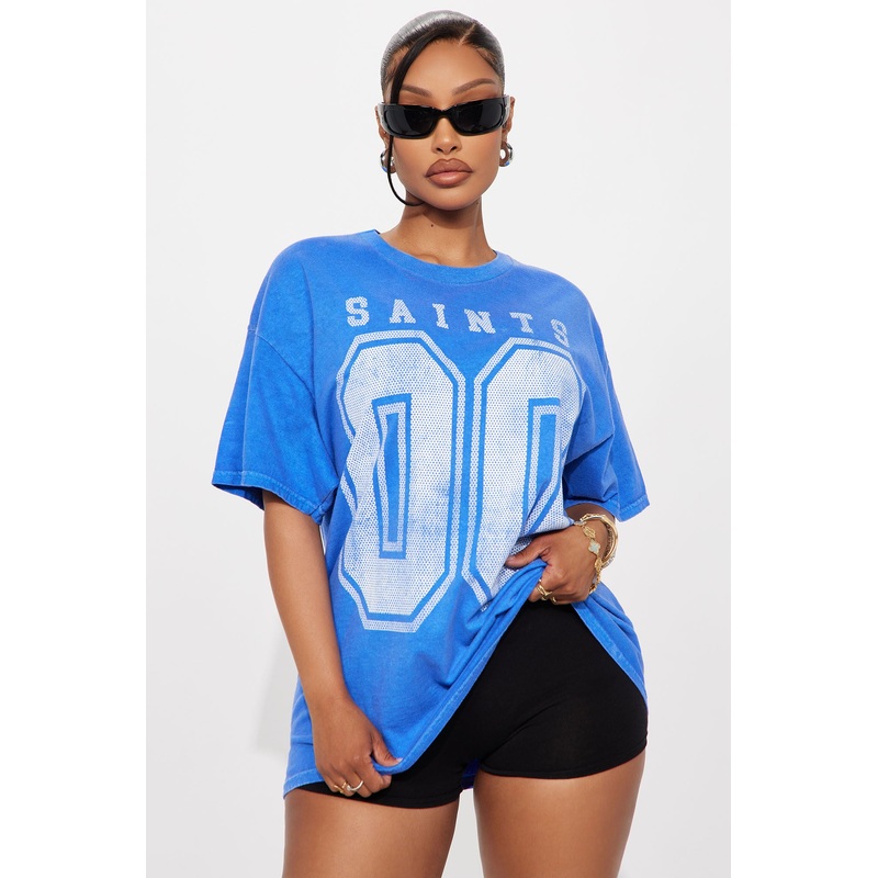 Saints Double Zero Washed Tee – Blue