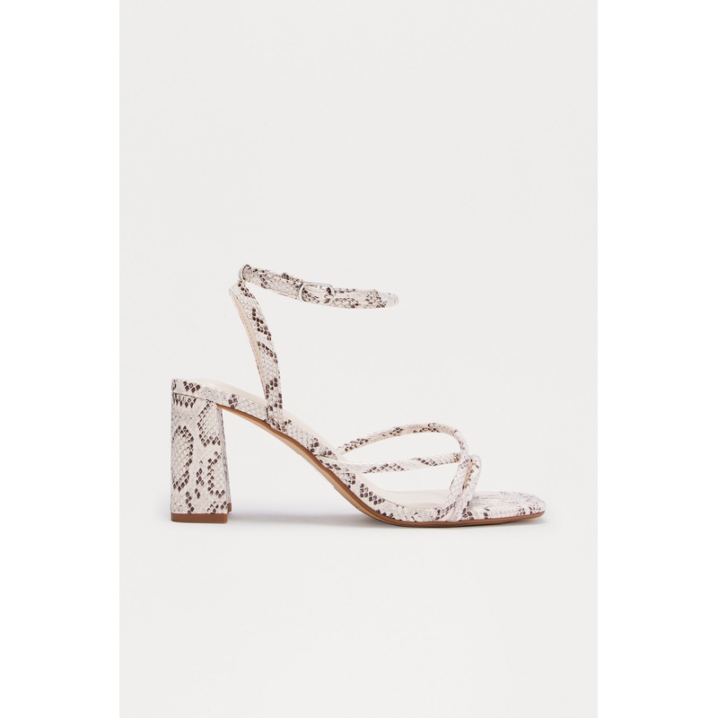 Steffi Ankle Strap Heels – Beige