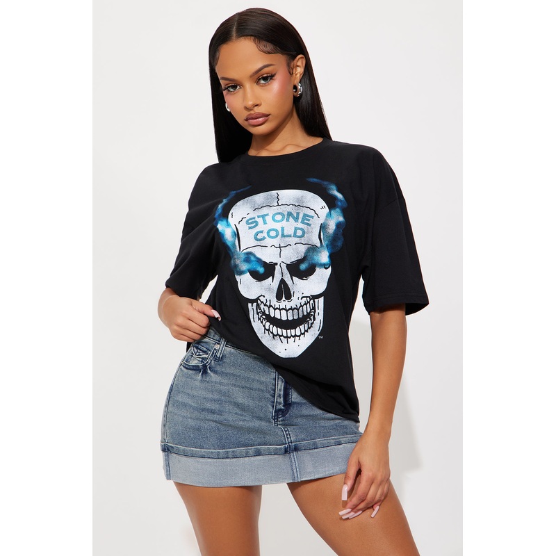 Steve Austin Stone Cold Tee – Black