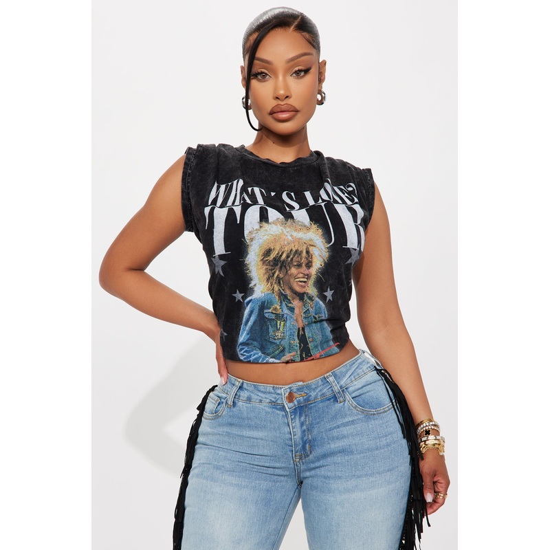 Tina Turner Washed Tee – Black