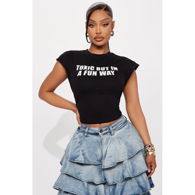 Toxic But In A Fun Way Muscle Tee – Black