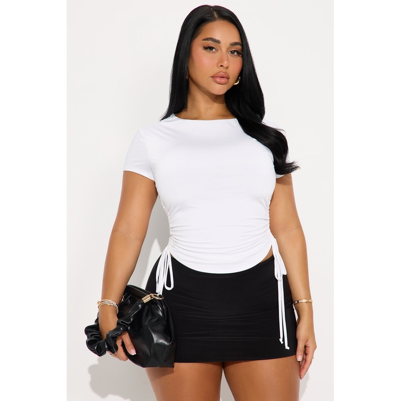 Callie Cowl Back Top – Ivory