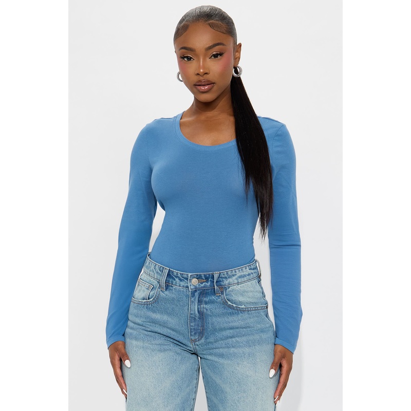 Sabrina Long Sleeve Tee – Indigo