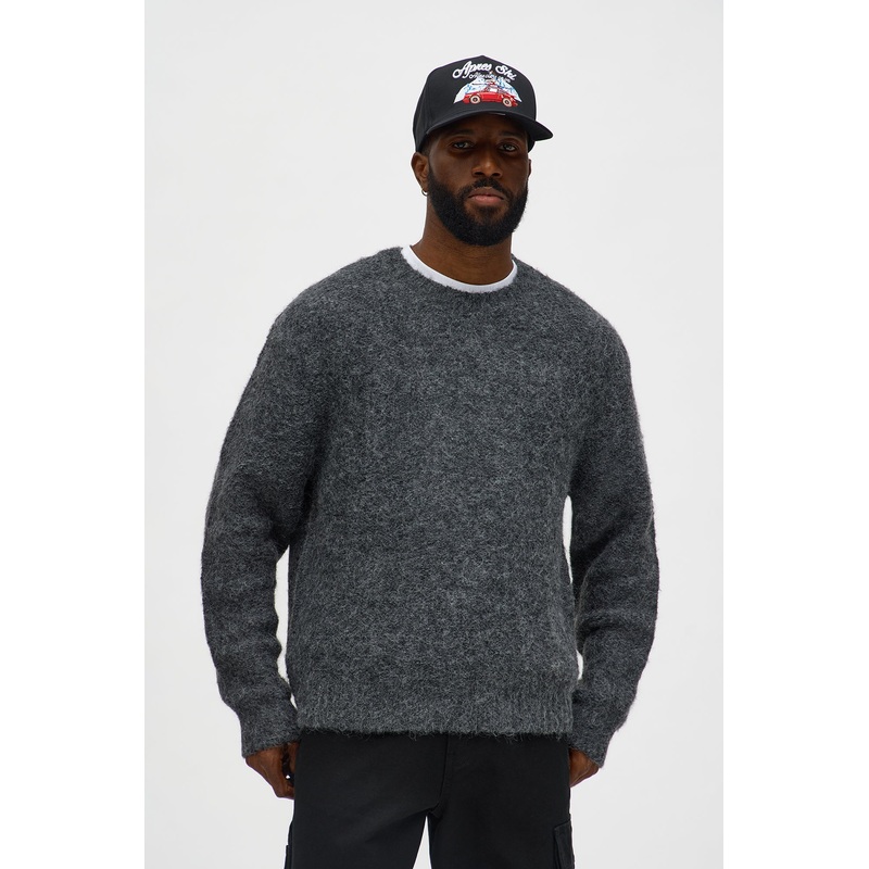 Oversized Fluffy Sweater – Charcoal