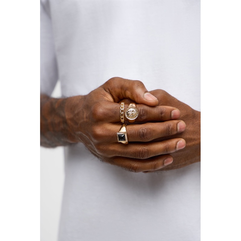 Chain Lord Ring Set – Gold/combo