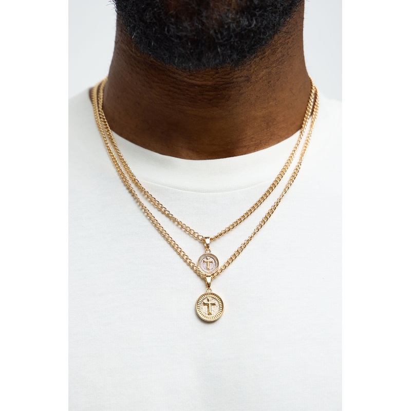 Divine Crest Necklace Set – Gold